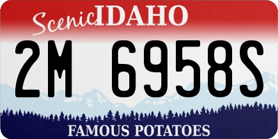 ID license plate 2M6958S