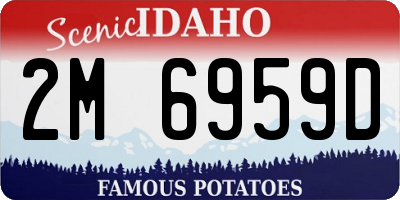 ID license plate 2M6959D