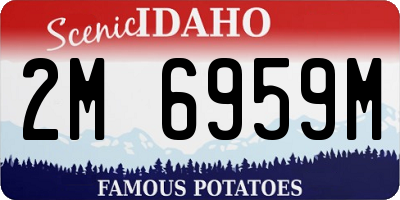 ID license plate 2M6959M