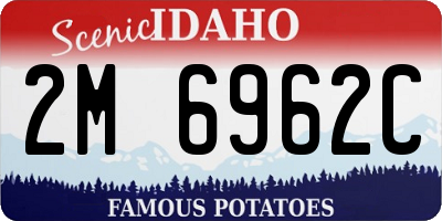 ID license plate 2M6962C