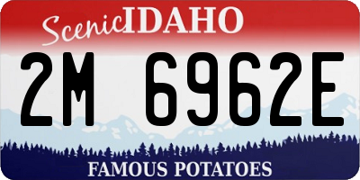 ID license plate 2M6962E