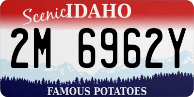 ID license plate 2M6962Y