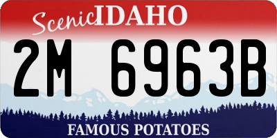 ID license plate 2M6963B