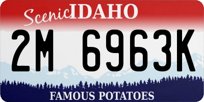 ID license plate 2M6963K