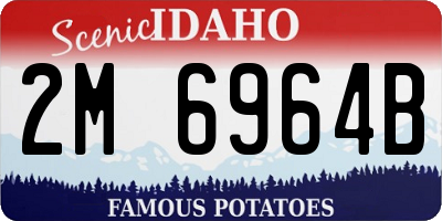 ID license plate 2M6964B