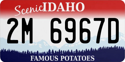 ID license plate 2M6967D