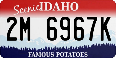 ID license plate 2M6967K