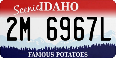 ID license plate 2M6967L