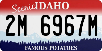 ID license plate 2M6967M