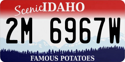 ID license plate 2M6967W