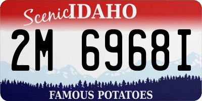 ID license plate 2M6968I