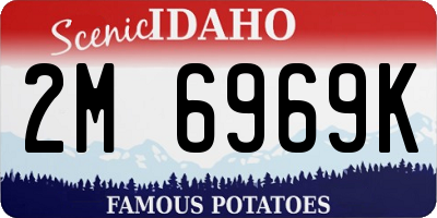 ID license plate 2M6969K