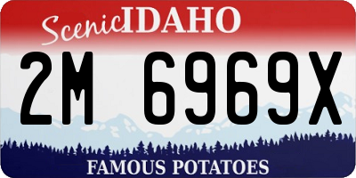 ID license plate 2M6969X