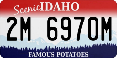 ID license plate 2M6970M