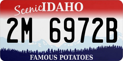 ID license plate 2M6972B