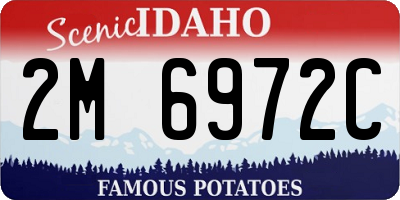 ID license plate 2M6972C