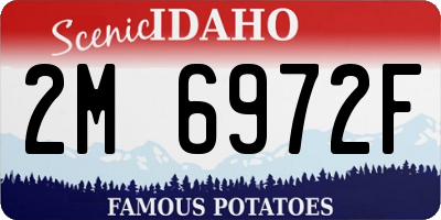 ID license plate 2M6972F