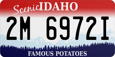 ID license plate 2M6972I