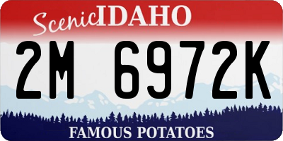 ID license plate 2M6972K
