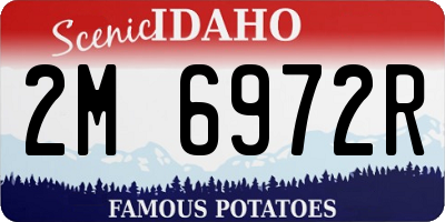 ID license plate 2M6972R