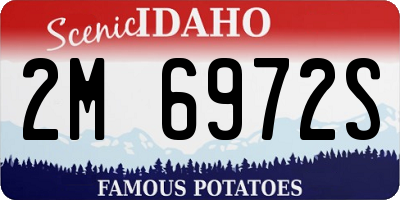 ID license plate 2M6972S