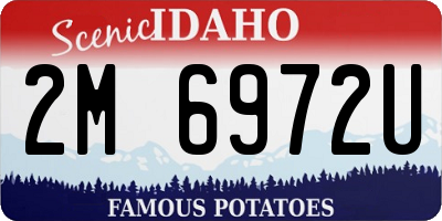 ID license plate 2M6972U