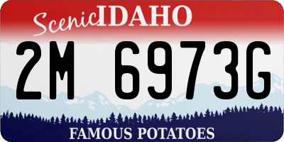 ID license plate 2M6973G