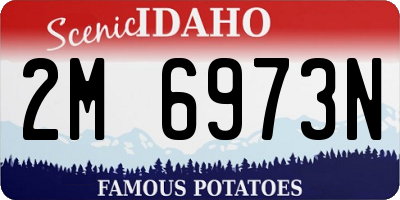ID license plate 2M6973N
