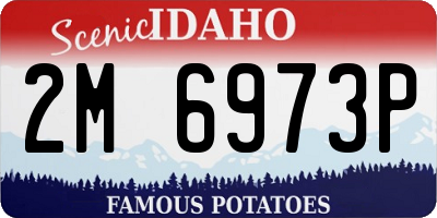 ID license plate 2M6973P