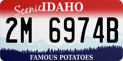 ID license plate 2M6974B
