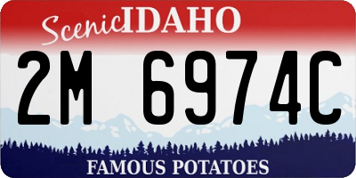 ID license plate 2M6974C