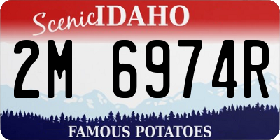 ID license plate 2M6974R