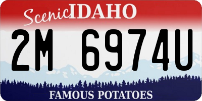 ID license plate 2M6974U