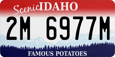 ID license plate 2M6977M