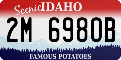 ID license plate 2M6980B