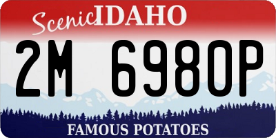 ID license plate 2M6980P