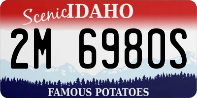 ID license plate 2M6980S