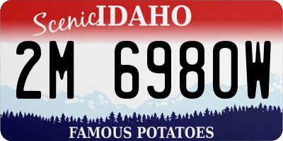 ID license plate 2M6980W