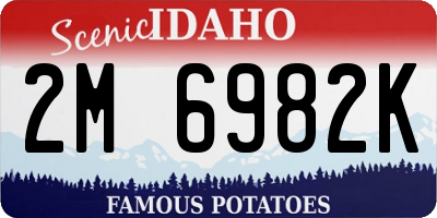 ID license plate 2M6982K