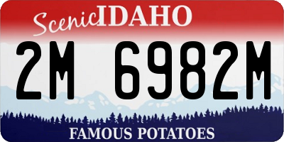 ID license plate 2M6982M