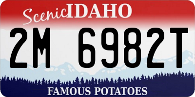 ID license plate 2M6982T
