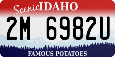 ID license plate 2M6982U