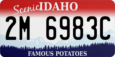 ID license plate 2M6983C