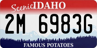 ID license plate 2M6983G