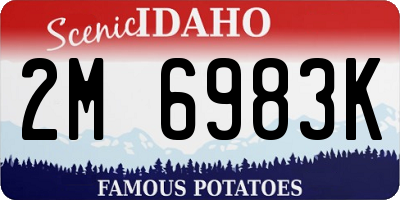 ID license plate 2M6983K