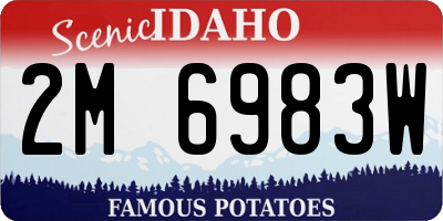 ID license plate 2M6983W