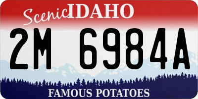 ID license plate 2M6984A