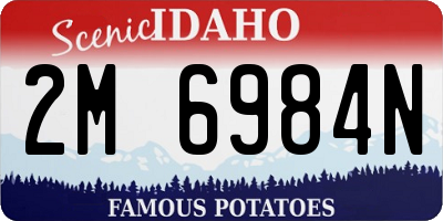 ID license plate 2M6984N