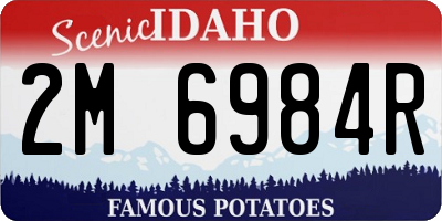 ID license plate 2M6984R