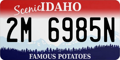 ID license plate 2M6985N